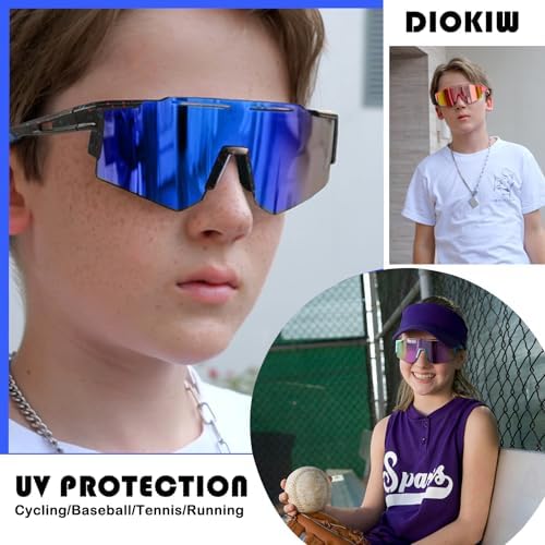 5PACK Polarized Kids sunglasses Youth Softball Cycling Sports Sun Glasses Boys Girls UV400 Protection Goggles