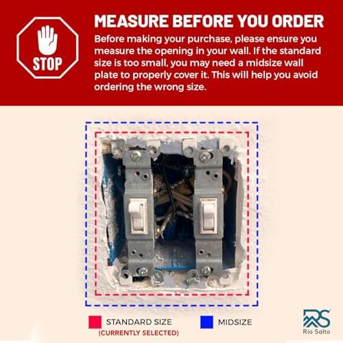 Rio Salto BRASS Modern Metal Gold Triple Toggle Light Switch Metal Wall Plate 3-Gang Toggle Wallplate Cover Wall Plate Light Switch Covers