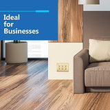 LIDER Brushed Finish Decorator Switch Cover, Screwless Wall Plate, Mid-Size 3-Gang 4.88" x 6.77", Unbreakable Polycarbonate Thermoplastic, UL Listed, LSWP-33M-BGD, Brushed Gold