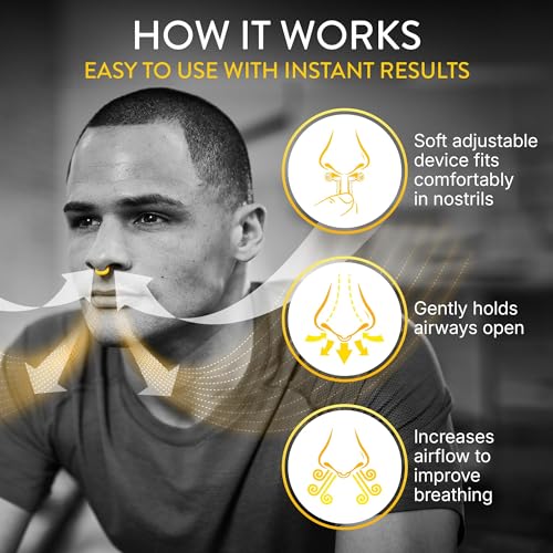 Rhinomed Turbine Nasal Dilator for Athletic Breathing - Large 3pk - Improves Airflow During Exercise - Nasal Dilators for Exercise - Internal Nasal Dilator - Lightweight