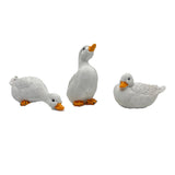 3PCS Duck Statues Resin Ducks Outdoor Garden Yard Porch Duck Pond Decor