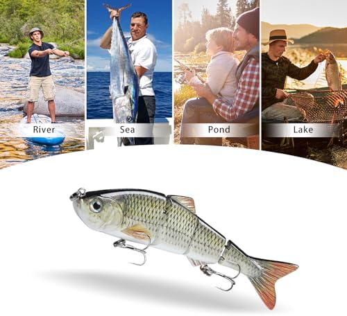 TRUSCEND Swimmax for Saltwater and Freshwater, Realistic Fishing Lures for Bass Trout Crappie Walleye Pike Bluegill Salmon, Swimbait for Bass Fishing, Amazing Fishing Gear Gifts for Family Fishing