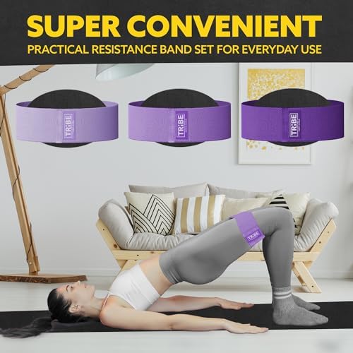 Fabric Resistance Bands for Legs - Workout Bands Resistance Bands for Men and Women - Booty Bands for Working Out - Exercise Bands Resistance Bands Set - Elastic Bands for Exercise