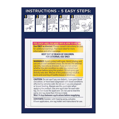 Dr. Scholl's Freeze Away Skin Tag Remover - The First FDA Cleared, at Home Skin tag Removal kit. Clinically Proven Skin tag Removal in as Little as 1 Treatment. 1 Skin tag Removal kit, 8 Treatments.