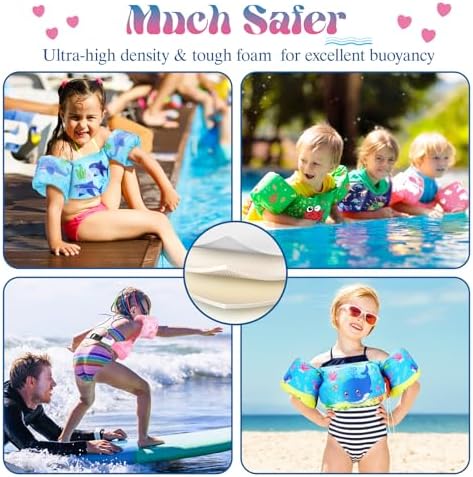 HeySplash Swim Vest for Kids, Toddler Pool Floaties Fit 20-50/70 Lbs, Children Swimming Vest with Adjustable Strap, Swim Jacket Water Wing Arm Float, Puddle Sea Beach Boat Jumper Boy Girl Baby