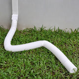 7ft Long Gutter Downspout Extensions, 3” Gutter Downspout Extender Pipe for 2"×3" Downspout and 3"×4"Downspout, Flexible Pipe Stretched Length 7ft, White,2-Pack