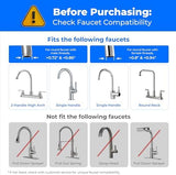 Waterdrop Water Filter for Sink Faucet, NSF Certified Water Purifier, 320 Gallon Tap Water Filter for Kitchen Sink, Reduces Chlorine, Lead-Free Material, Faucet Mount Water Filtration System 4 Filters