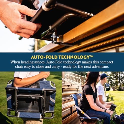 GCI Outdoor Big Comfort Wide Stadium Chair with Adjustable Backrest, Black