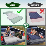 Tailgate Extendable Truck Bed Mattress with Built-in Pump, Heavy-Duty, Truck Bed Air Mattress for 5.5-5.8ft Full Size, Easy Setup, Large Carry Bag, Leak-Resistant Truck Mattress for Camping