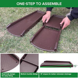 Splash Blocks for Gutters Downspouts, 24" Downspout Extensions for Rain Water Drainage, Thickened Gutter Splash Guard with Fixing Piles(1 Pack, Brown)