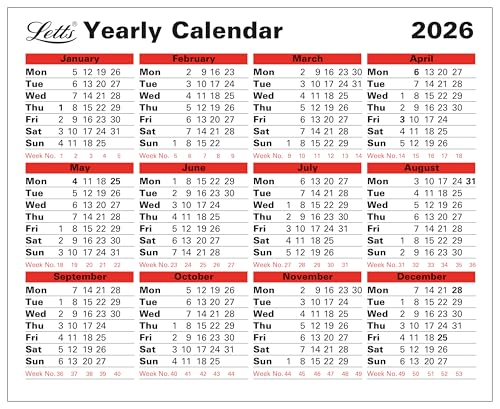 Letts of London Yearly Calendar 2026 26-TYC