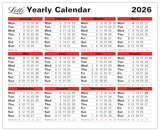 Letts of London Yearly Calendar 2026 26-TYC