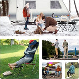 Heavy Duty 16" Folding Stool - 440LB Capacity Lightweight Aluminum Alloy, 2.08lbs Collapsible Camping Chair for Outdoor, BBQ, Travel