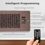 Built-in Register Booster Fan with Cover for Air Heat Vent with Fan,Fits 4"x10" Duct/Ceiling/Floor Vents, Improves AC & Heating/Cooling,Quiet 10-Speed Household/Bedroom Ventilation,smart,Bronze