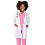 Meland Doctor Costume for Girls-Kid Dress Up for Halloween(Pink,3-4 Years)