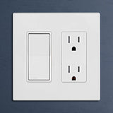 Leviton Lever Edge 15 Amp Single Pole Rocker Switch,E5601-MW,White,(Pack of 40)