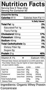 Raw Organic Whey 5LB - USDA Certified Organic Whey Protein Powder, Happy Healthy Cows, COLD PROCESSED Undenatured 100% Grass Fed + NON-GMO + rBGH Free + Gluten Free, Unflavored, Unsweetened(5 LB BULK)