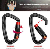 Auto Locking Carabiner Clips - 28KN (6172lbs) Heavy Duty Caribeaners ，4PCS Large Carabiner Clip for Keychains，Hammock，Camping, Gym, Hiking, Outdoor ，Dog Leash