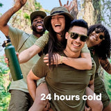 Hydro Flask 24 Oz Stainless Steel Standard Mouth Water Bottle with Flex Straw Cap and Double-Wall Vacuum Insulation