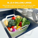 Collapsible Dish Tub 9L-Collapsible Basin Bucket Portable Sink-Outdoor Multiuse Foldable Sink Tub Wash Dish Basin for Kitchen Basin RV Camping (Green)