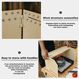 HIKEAMN Camping Stove Windscreen - Outdoor Folding Gas Stove Windshield,Camping Wind Blocker with a Storage Bag for Camping,Hiking,Picnic,Cooking (black)