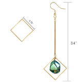 Mismatch Asymmetry Colorful Glass Drop Dangle Earrings