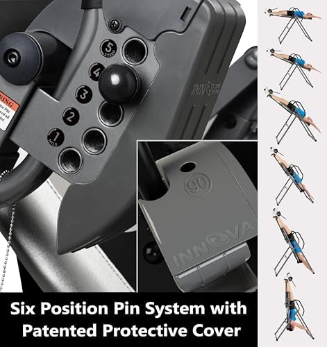 Innova Inversion Table with Adjustable Headrest, Reversible Ankle Holders, and 300 lb Weight Capacity
