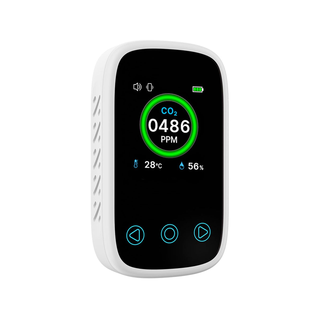Rechargeable CO2 Alarm Travel/Camping Carbon Dioxide Warning with Temperature/Humidity Display Portable CO2 Meter Carbon Dioxide Warning