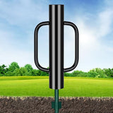 Gtongoko 8LB Fence Post Driver with Handles Heavy Duty T Post Driver Post Pounder for T-Posts, U Channel, Metal Post and Sign Post Pole Driver Tool, Black