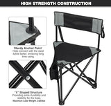 REDCAMP 2 Pack Tripod Camping Chairs Folding Lightweight, Portable 3 Legged Tripod Stool Seat with Backrest, Small Golf Chair Compact for Adults Fishing Hunting, Black