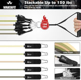 WHATAFIT Resistance Bands, Exercise Bands，Resistance Bands for Working Out, Work Out Bands with Handles for Men and Women Fitness, Strength Training Home Gym Equipment