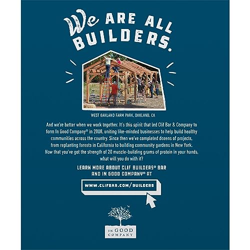 CLIF BUILDERS Protein Bars - Chocolate Mint Flavor - 20g Plant Based Protein - Gluten Free - Non-GMO - Low Glycemic - No Artificial Sweeteners - Value Pack, 2.4 oz. (12 Count)