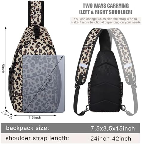 Crossbody Bags for Women Men Trendy Sling Bag Bakpack Casual Chest Bag with Convertible Shoulder Strap