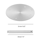 9.45Inch Heat Diffuser Plates for Gas Electric Stoves, Flygragon Stainless Steel Cooking Induction Adapter Plate for Glass Cooktop, Detachable Handle Induction Cooktop Converter Plate