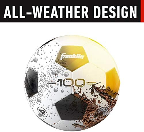 Franklin Sports Soccer Balls - Youth & Adult - Sizes 3, 4 & 5 - Single & Bulk Packs - Black & White
