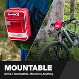 Small First Aid Kit for Car, Travel & Home - Emergency Kit for Hiking, Camping, Backpacking and Outdoors - Includes Zip Stitch Wound Closure Strips - FSA HSA Approved