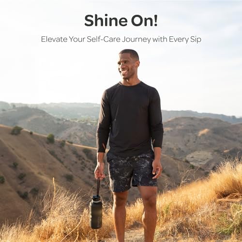 Hydracy Water Bottle with Time Marker -Large BPA Free Water Bottle & No Sweat Sleeve -Leak Proof Gym Bottle with Fruit Infuser Strainer & Times to Drink -Ideal for Fitness Sports & Outdoors