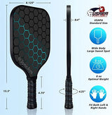 Pickleball-Paddles-Set of 4 or 2 Rackets by JoncAye, USAPA Approved Pickle-Ball Equipment with Balls, Bag, Accessories, Fiberglass Graphite Pickleball Racquet Set for Men, Women, Kids, Adults