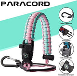 32oz Stainless Steel Water Bottle -w/Paracord Handle, Straw & Spout Lids, Bottle Sleeve, Reusable Metal Thermo Keep Cold-48h & Hot-24h, Wide Mouth Double-Wall Vacuum Flasks for Sports Fitness