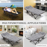 ABORON 2Pack Oversized XXL Folding Camping Cot W/Mat for Adults, 78" L x 32" W x 18" H Heavy Duty Outdoor Bed with Carry Bag,1200 D Layer Oxford Travel Camp Cots