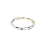 Swarovski Hyperbola Bangle, Round Cut, Clear, Mixed Metal Finish