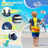 NEMONE Toddler Swim Vest for 22-70 lbs Kids Floaties Swim Jacket with Arm Water Wings for Girls Boys 2 3 4 5 6 7 Years Old Sea Beach Pool