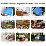 bingyee Gel Seat Cushion 1.8 Inch Thick Seating Pad Orthopedic Chair Cushions for Pressure Relief Gel Pads for Office Chair, Car, Home, Wheelchair, Kayak Cushion, Stadium Cushion