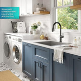 KRAUS Oletto Single Handle Pull Down Kitchen Faucet in Matte Black, KPF-2820MB