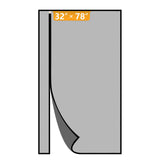Yotache Left Right Side Opening Magnetic Screen Door Fits Door Size 32 x 78, Reinforced Polyester Net Curtain, Actual Screen Size 34" x 79" Black