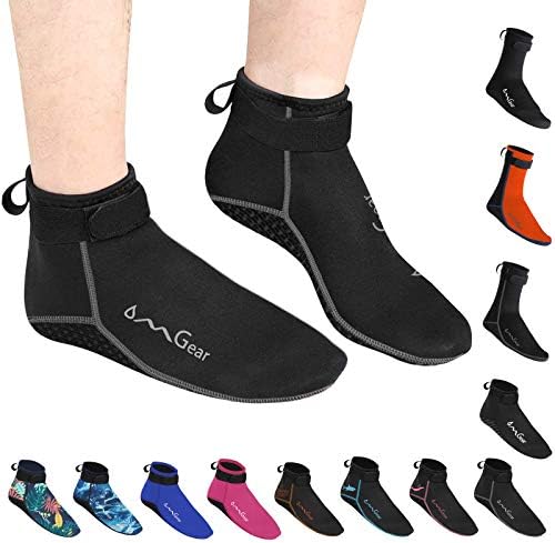 OMGear Water Socks Neoprene Socks Beach Booties 3mm 5mm Anti-Slip Wetsuit Footwear Fin Swim Sand Proof Socks