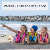 Limmys Premium Kids Swim Vest - Toddler Swim Jacket and Buoyancy Swimming Aid - Modern Design Swimming Vest for Boys, Girls and Babies - Drawstring Bag Included