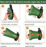 Fishboy Upgraded Collapsible Stool, 400lbs Max Weight, Lightweight But Sturdy, Portable Retractable Folding Telescoping Foldable Camping Stool for Adults Outdoor Fishing Hiking Gardening Travel BBQ