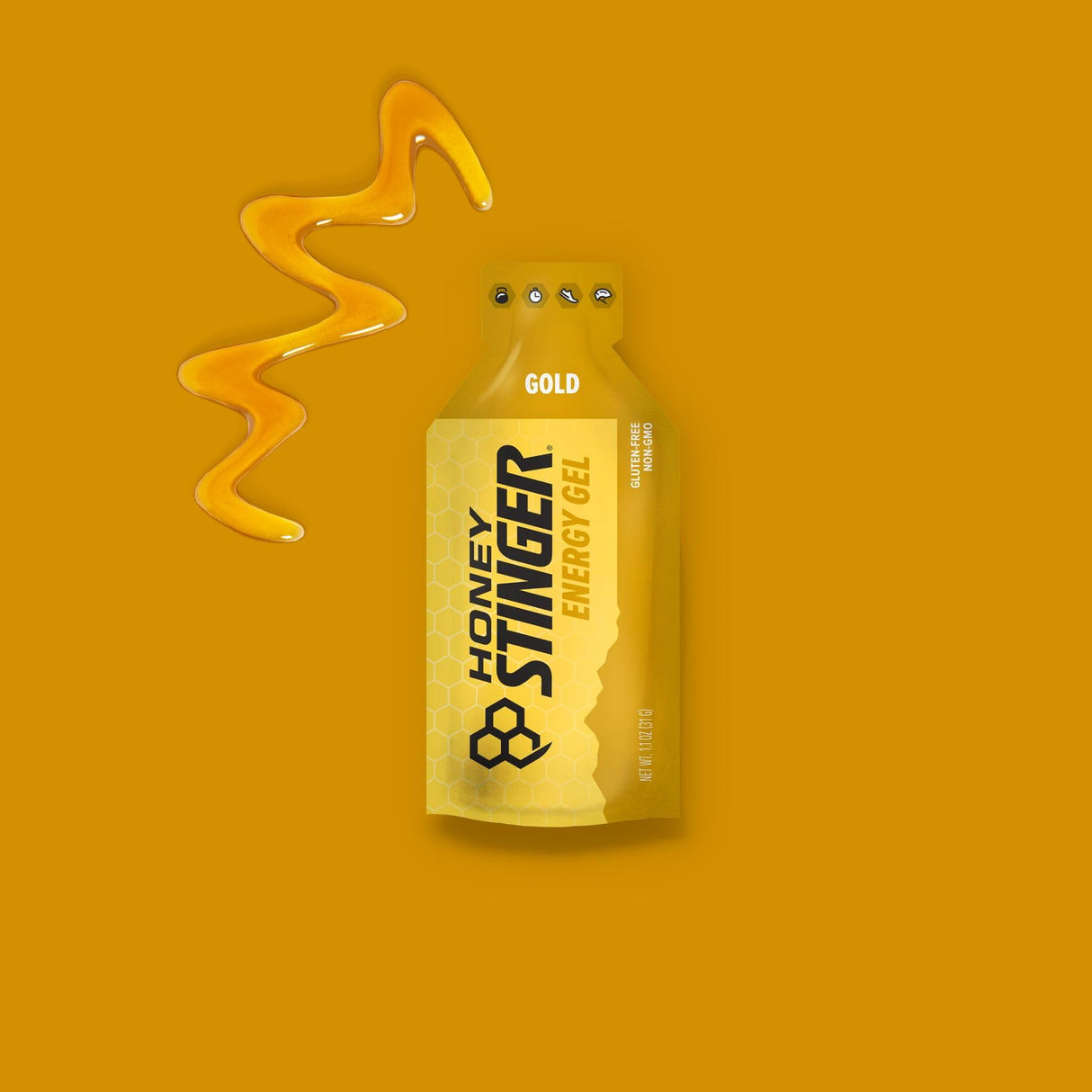 Honey Stinger Gold Energy Gel, Gluten Free & Caffeine Free, for Exercise, Running and Performance, Sports Nutrition for Home & Gym, Pre and Mid Workout, 24 Pack, 26.4 Ounce