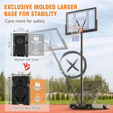 Basketball Hoop Outdoor 10ft Adjustable, Portable Basketball Hoop Goal System for Kids Youth and Adults in Backyard/Driveway/Indoor, 44 Inch Shatterproof Backboard and Larger Base